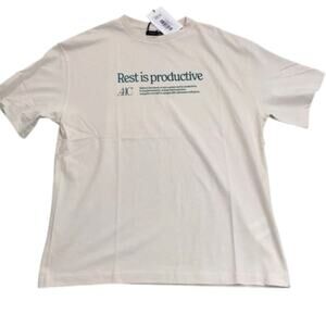 Active After Coffee Rest is Productive Unisex Short Sleeve Crewneck T‑Shirt Sz L